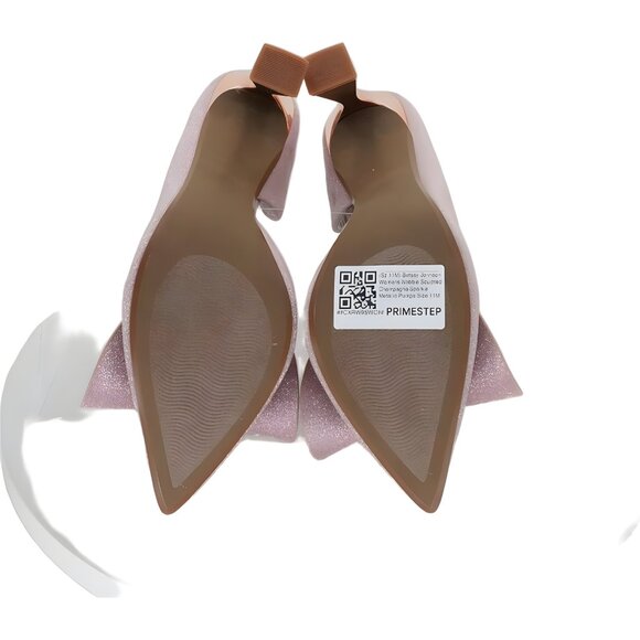 Betsey Johnson Nobble Sculpted Champagne Sparkle Metallic Bow Pumps US 11M - Picture 6 of 6